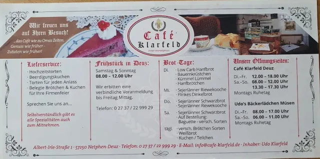 BookNoFees: Restaurant – Café Klarfeld – Hilchenbach – Café Klarfeld, Foto 3