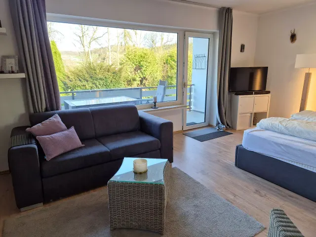 BookNoFees: Ruhige Ferienwohnung am Sorpesee mit Kamin und Balkon – Sundern