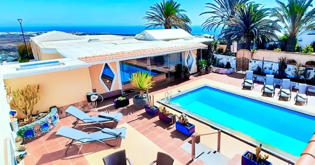 BookNoFees: Villa Madora con piscina e vista sul mare, La Asomada – Tías