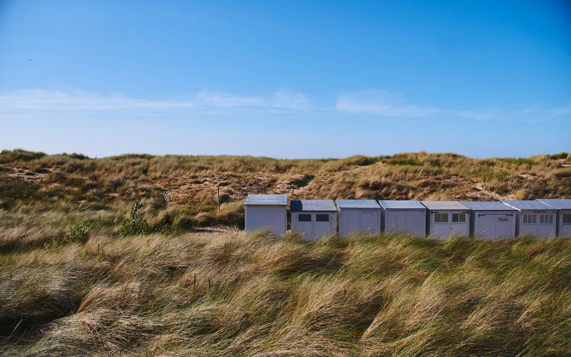 Strandhäuser zwischen den Dünen in Knokke-Heist