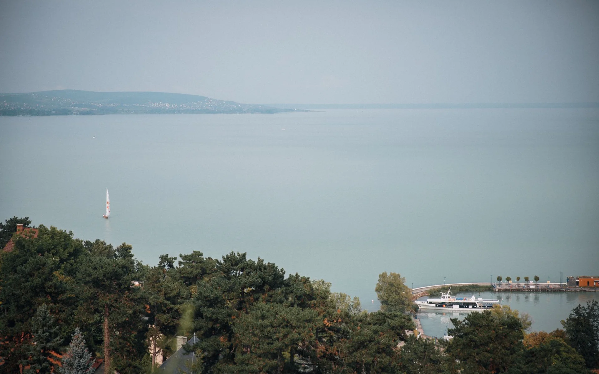 Blick von Tihany über den Balaton